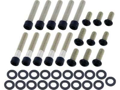 Primary Cover Screw Kit For Touring Satin Black Powder Coated