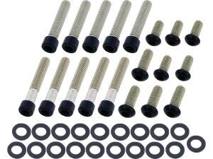 Primary Cover Screw Kit For Touring Satin Black Powder...