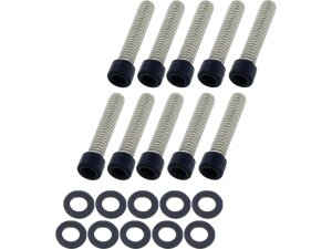 Cam Cover Screw Kit Satin Black Powder Coated