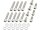Primary Cover Screw Kit For FL Shovel, FX Shovel Stainless Steel