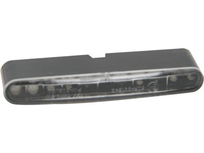 Stripe LED Turn Signal Height(mm): 7 , Width(mm): 54 , Depth(mm): 15, Approved for front and rear installation Black Clear LED