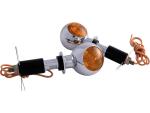 Bulls-Eye Bar End Turn Signal Chrome Orange Halogen