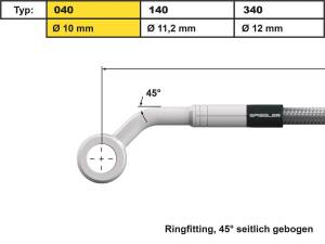10 mm, Vario Line Banjo Fitting Type 040, 40° Side...