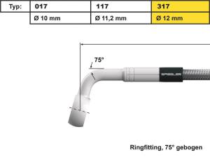12 mm, Vario Line Banjo Fitting Type 317, 70° Elbow...