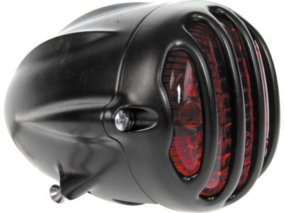 Alcatraz LED Taillight without Mounting Bracket Matte Black Powder Coated Red Dual Filament
