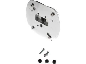 Mid-Mount License Plate Base Plate Adapter Polished