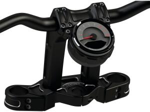 Clubstyle Riser Kit Height: 7", For 1 1/4" Handlebar, Round Instrument Black Satin