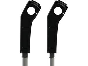 Clubstyle Riser Kit Height: 7", For 1" Handlebar, No Instrument Black Satin