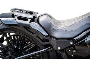 Custombike Luggage Rack For M8 Softail with 200/18 Tire and Customfender Black Powder Coated