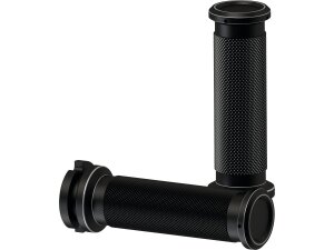 SP-S Grips Black Cut Anodized 1" Throttle Cables