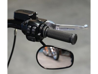 SP-S Grips Black Cut Anodized 1" Throttle Cables