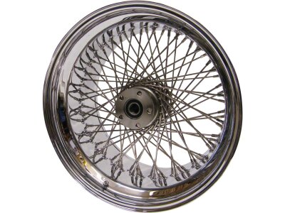 80 Spoke Wheel Assembly, 18X3.50 Front, Single Flansh, Chrome 80-Spoke Wheel