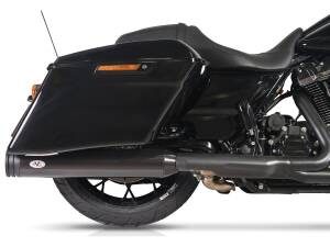 Double Slip-On Muffler Set Endcap Double Ring Chrome