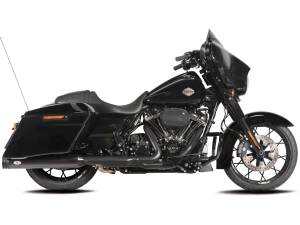 Double Slip-On Muffler Set Endcap Double Ring Black Ceramic Coated