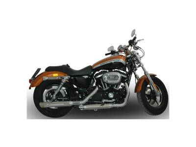 Double Slip-On Muffler Set Endcap Slash Cut Chrome