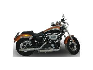 Double Slip-On Muffler Set Endcap Slash Cut Chrome