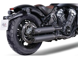 Double Slip-On Muffler Set Endcap Chubby Black Ceramic...