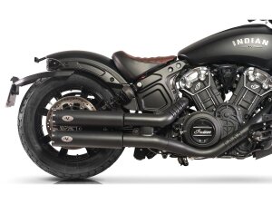 Double Slip-On Muffler Set Endcap Revolver Chrome