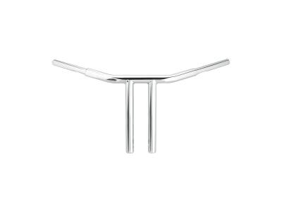 12 Chubby Chopper T-Bar Handlebar Non-Dimpled 3-Hole Chrome 1 1/4" Throttle By Wire Throttle Cables