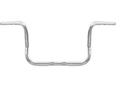 10 Chubby Bagger Ape Handlebar Non-Dimpled 3-Hole Chrome 1 1/4" Throttle By Wire Throttle Cables