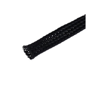 NAMZ, braided flex sleeving. Black, 3/8" (9.53mm) ID | Lieferumfang: Nur ein Teil des abgebildeten Artikels.