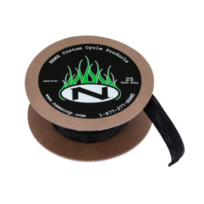 NAMZ, braided flex sleeving. Black, 3/4" (19mm) ID | Lieferumfang: Nur ein Teil des abgebildeten Artikels.
