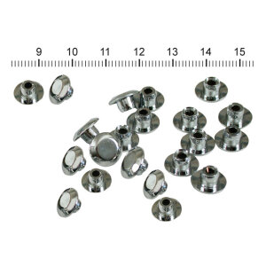 Push-in mushroom allen head plugs 3/8". Chrome |...
