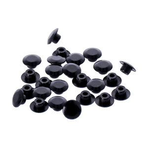 Push-in mushroom allen head plugs 3/8". Black |...