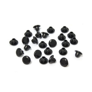 Push-in mushroom allen head plugs 1/4". Black |...