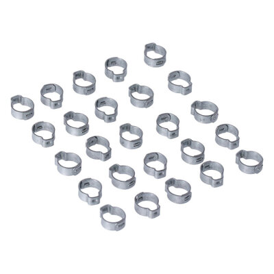 Crimp hose clamp, 17/32" (13.5mm) ID. Zinc | Lieferumfang: Nur ein Teil des abgebildeten Artikels.