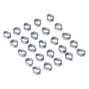 Crimp hose clamp, 17/32" (13.5mm) ID. Zinc | Lieferumfang: Nur ein Teil des abgebildeten Artikels.