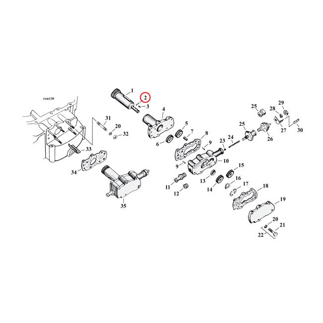 Roll pin. Generator & oil pump XL | Lieferumfang: Nur ein Teil des abgebildeten Artikels.