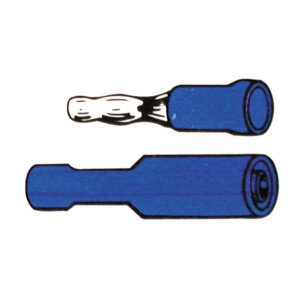 Connectors, bullet PVC, crimp. Blue male 1.56" |...