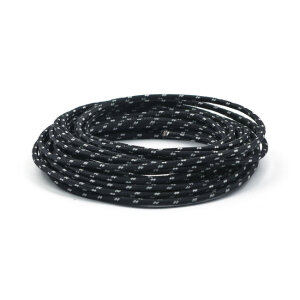 Classic cloth covered wiring, 25ft. roll. Black/white |...
