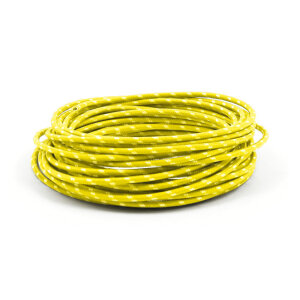Classic cloth covered wiring, 25ft. roll. Yellow/white |...