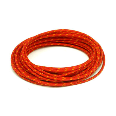 Classic cloth covered wiring, 25ft. roll. Red/yellow | Lieferumfang: Nur ein Teil des abgebildeten Artikels.
