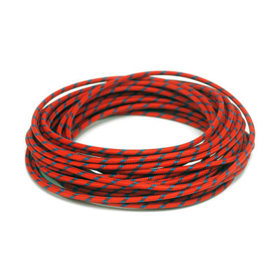Classic cloth covered wiring, 25ft. roll. Red/blue | Lieferumfang: Nur ein Teil des abgebildeten Artikels.