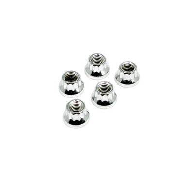 Chrome 12 point nut, 1/4-28 - 25 pack | Lieferumfang: Nur ein Teil des abgebildeten Artikels.