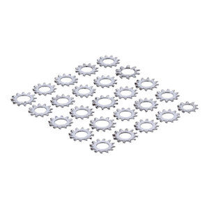 Chrome external lockwasher, #10 - 25 pack | Lieferumfang: Nur ein Teil des abgebildeten Artikels.