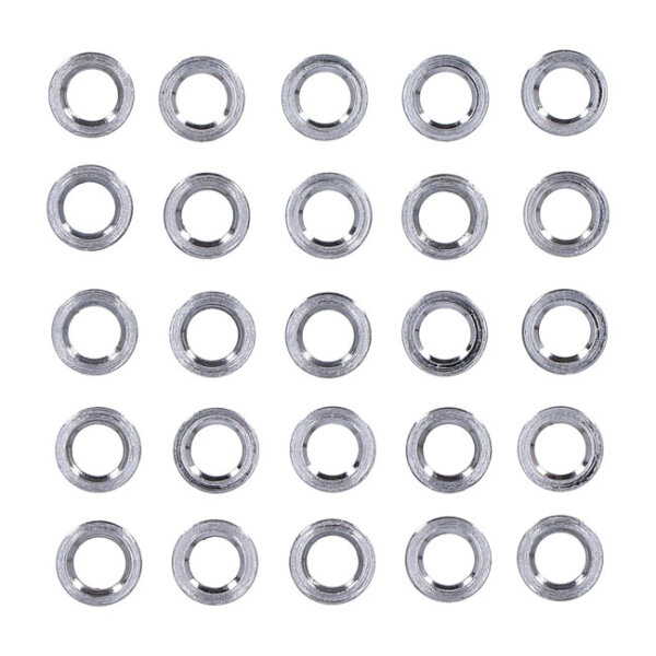 Chrome spacers - 25 pack | Lieferumfang: Nur ein Teil des abgebildeten Artikels.