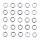 Chrome spacers - 25 pack | Lieferumfang: Nur ein Teil des abgebildeten Artikels.