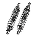 Bitubo, WME dual shock absorber set. Chrome. 351mm