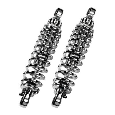 ** Bitubo, WME dual shock absorber set. Chrome. 356mm