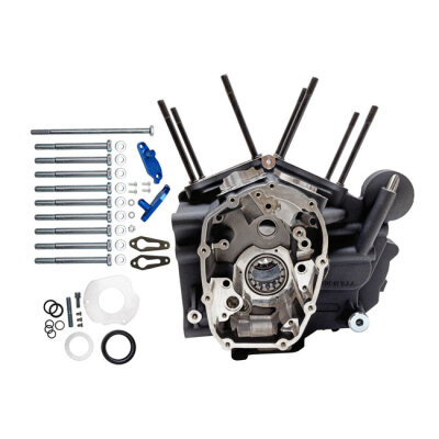 S&S, M8 Touring MK-Series crankcase assembly. Black