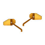 Vitys Design, Massive Mirror. Left. Gold