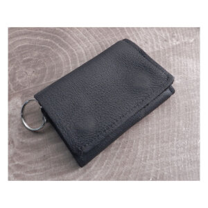 Amigaz Black Soft Leather Trifold Wallet