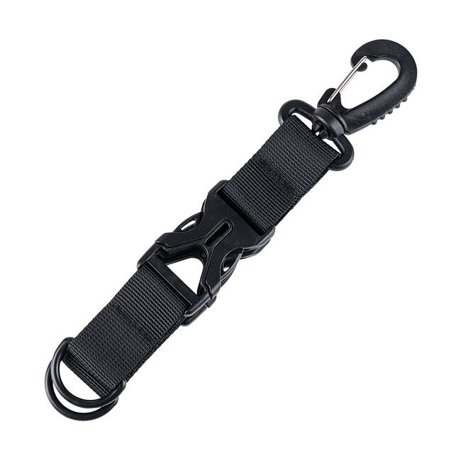Army Surplus Carabiner keychain holder black One size