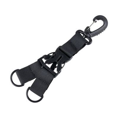 Army Surplus Carabiner keychain holder black One size