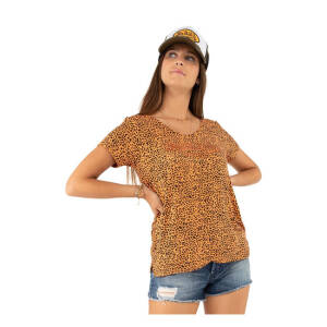 Von Dutch Fluide female t-shirt orange Size L