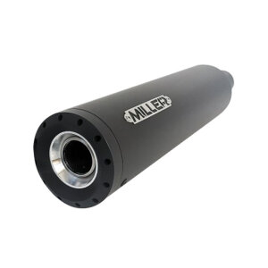 ** Miller, Omaha Euro 5 Slip-On mufflers. Matte Black